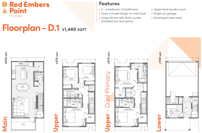 3+1 Bed 2.5 Bath Townhome - Redstone, NE Calgary