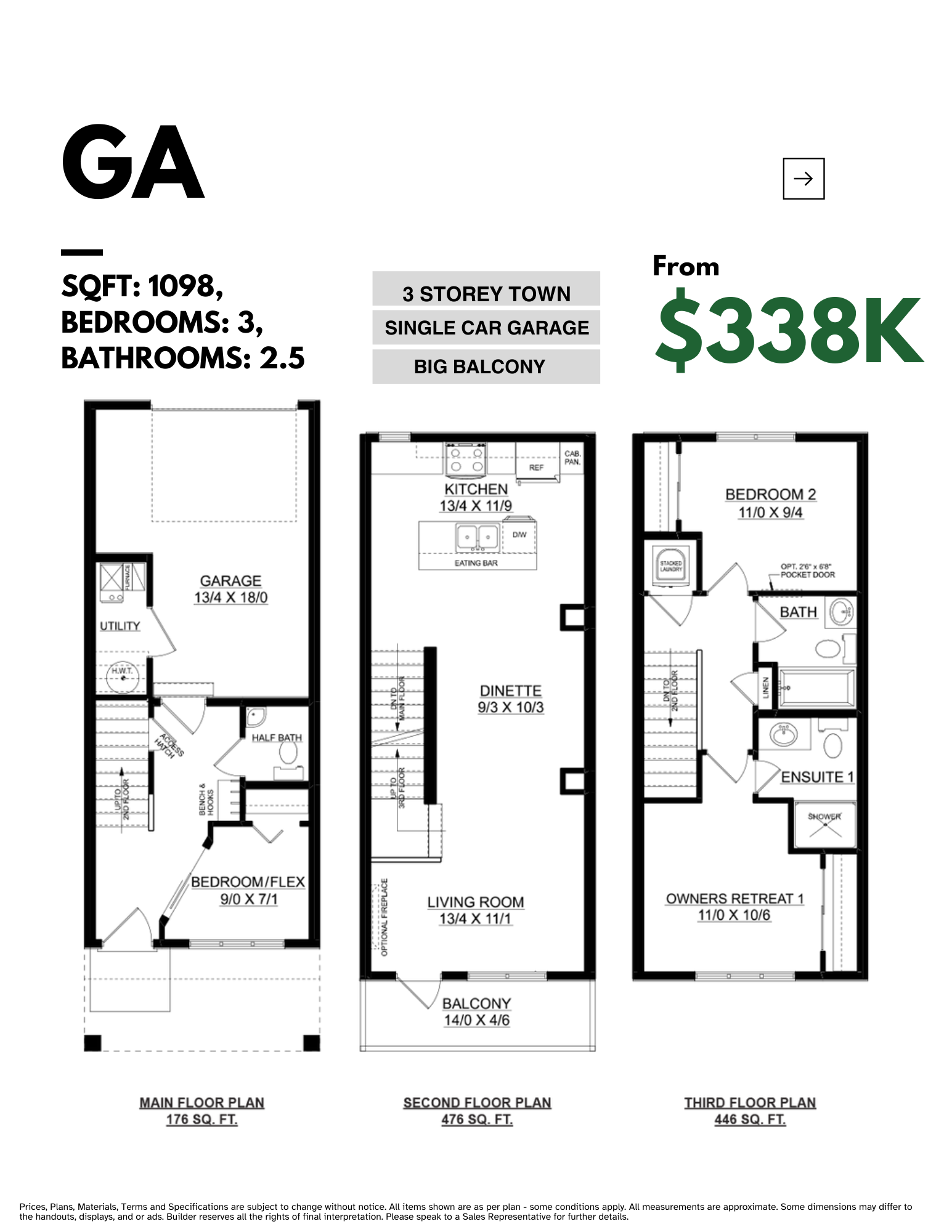 Low Fee Townhome - West Secord, Edmonton